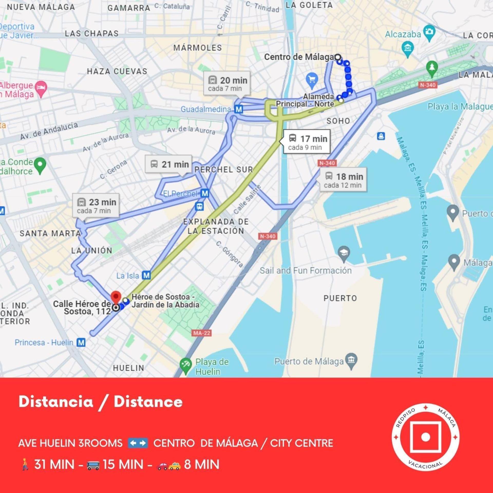 Ave Huelin 3Rooms Alojamiento Con Parking Y Ac 马拉加 外观 照片